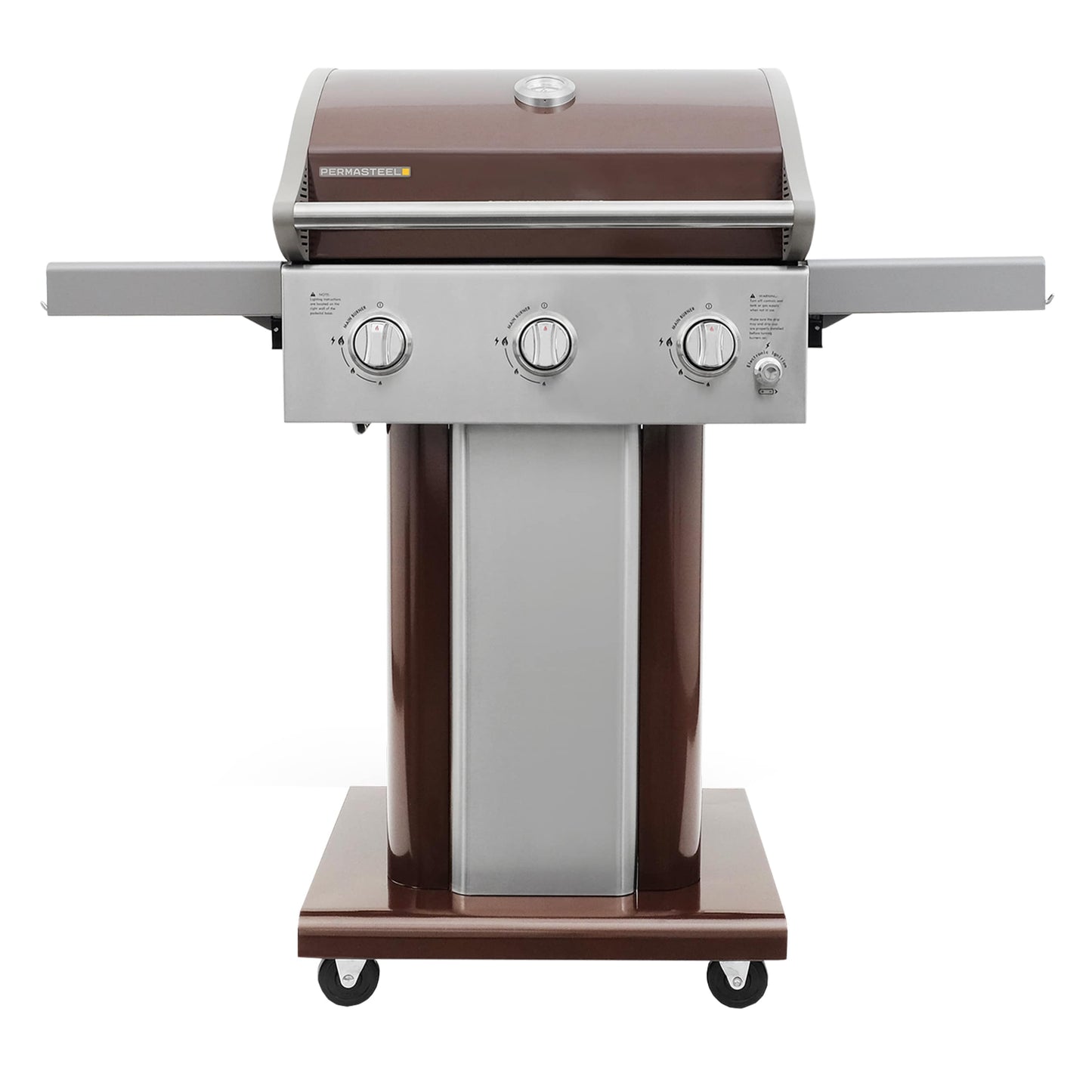 Permasteel Mocha 3-Burner Liquid Propane Gas Grill PG-40301-MO