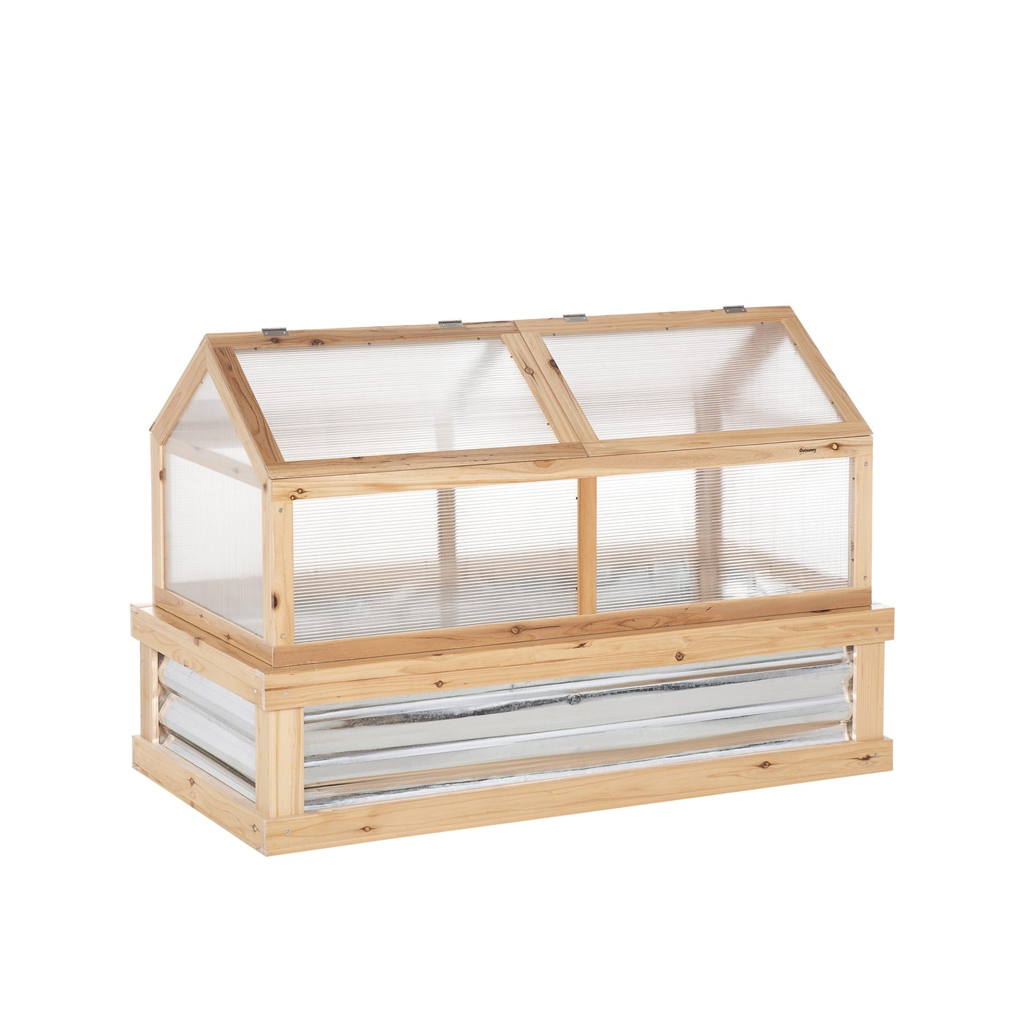 AHIOU HOME 21.5-cu ft 24-in W x 48-in L x 32.25-in H Natural Composite Raised Garden Bed