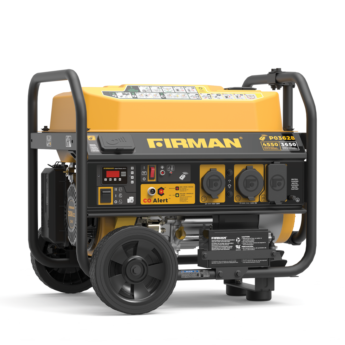 Firman P03628 Remote Start 120V 4550 / 3650 -Watt Single fuel Portable Generator