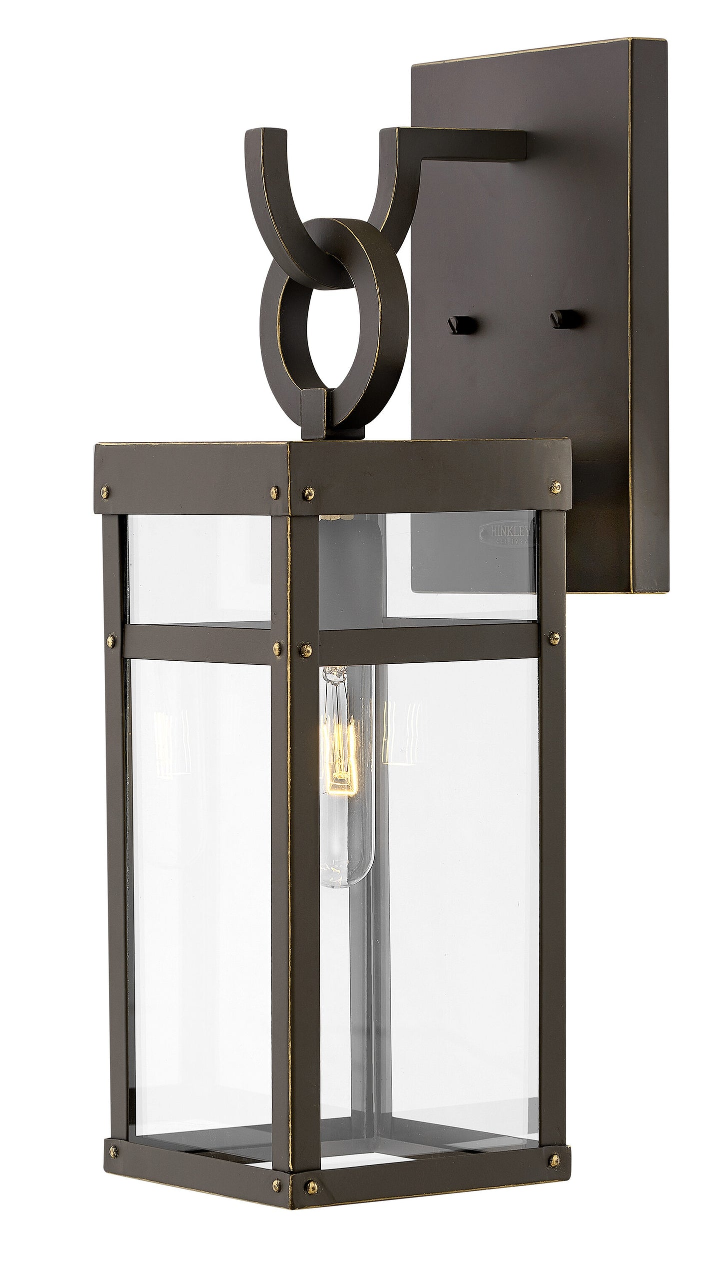 Hinkley Porter 1 -Light 18.5-in H Oil-rubbed Bronze Hardwired Outdoor Wall Light 6588985