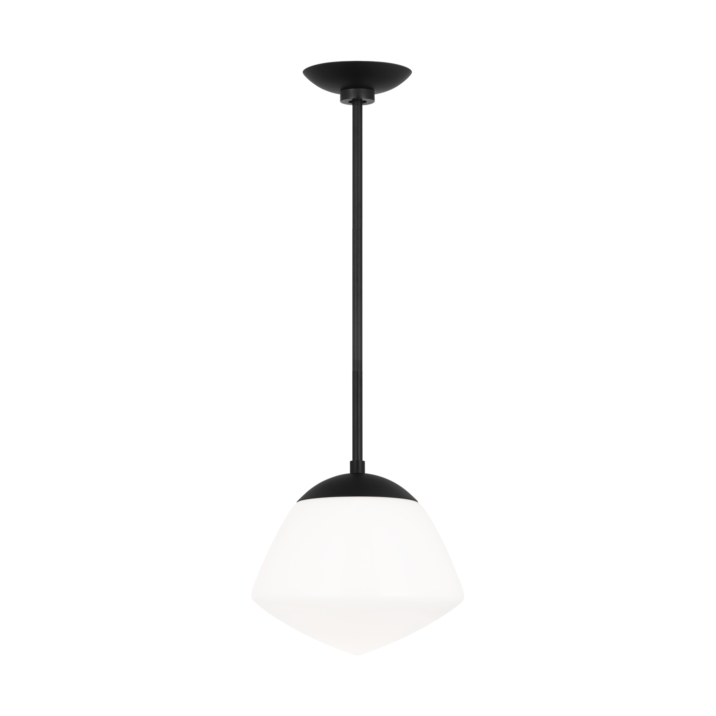 ED by Ellen DeGeneres Milne 1 -Light Midnight Black Modern/contemporary White glass Geometric Medium Hanging Pendant light