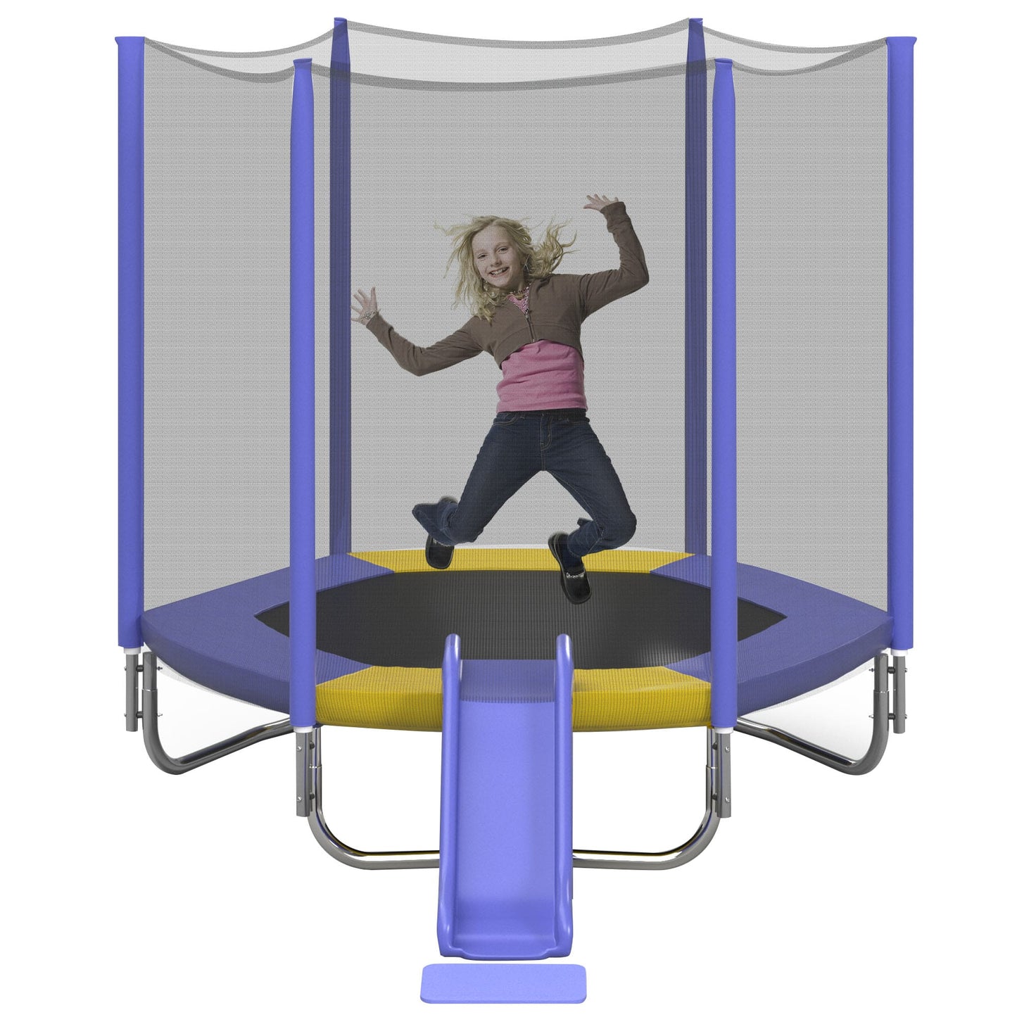 Lycvki Trampolines 7-ft Round Kids in Purple