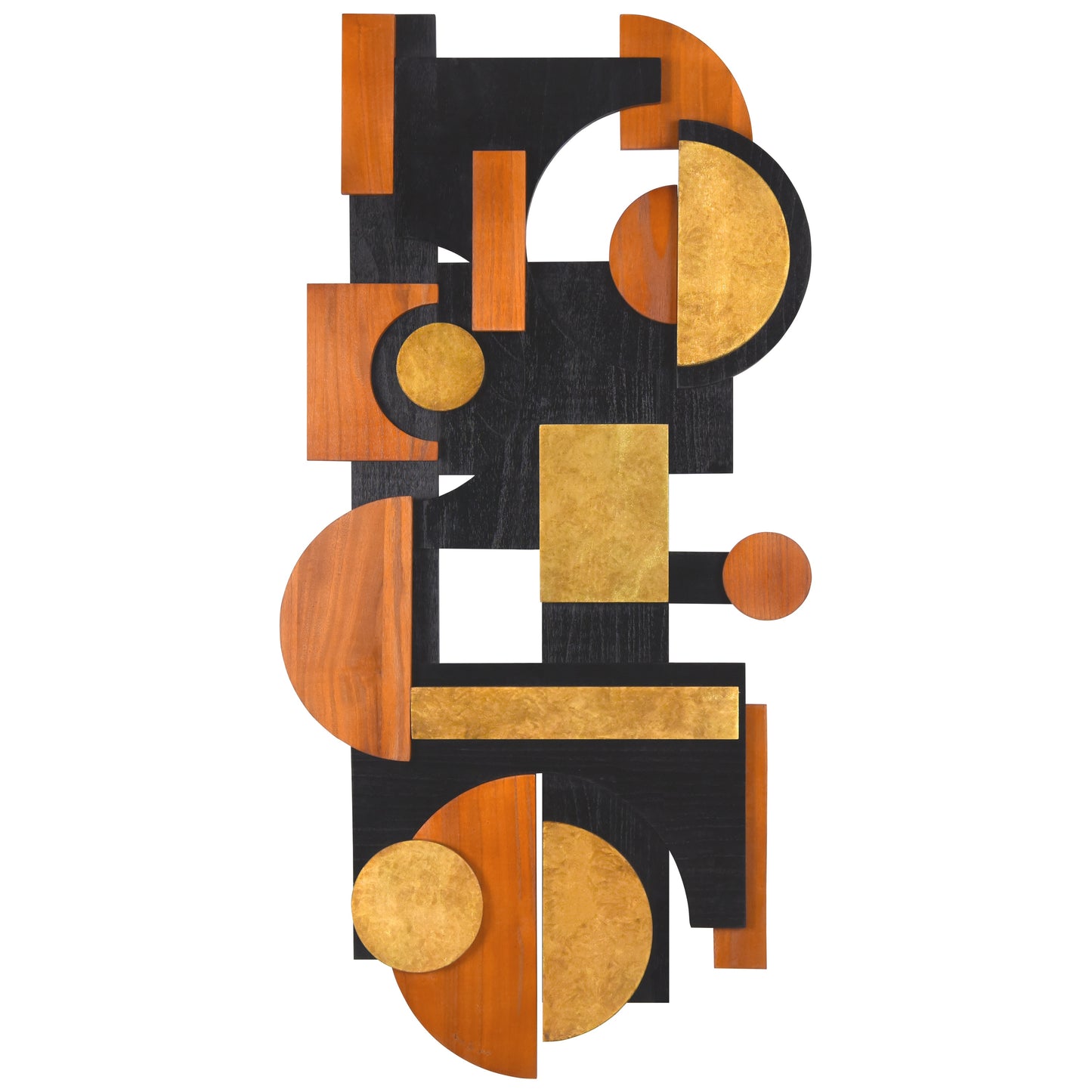 Empire Art Direct Amber Embraces I Jane Yu Unframed 48-in H x 24-in W Modern Wood 3D art