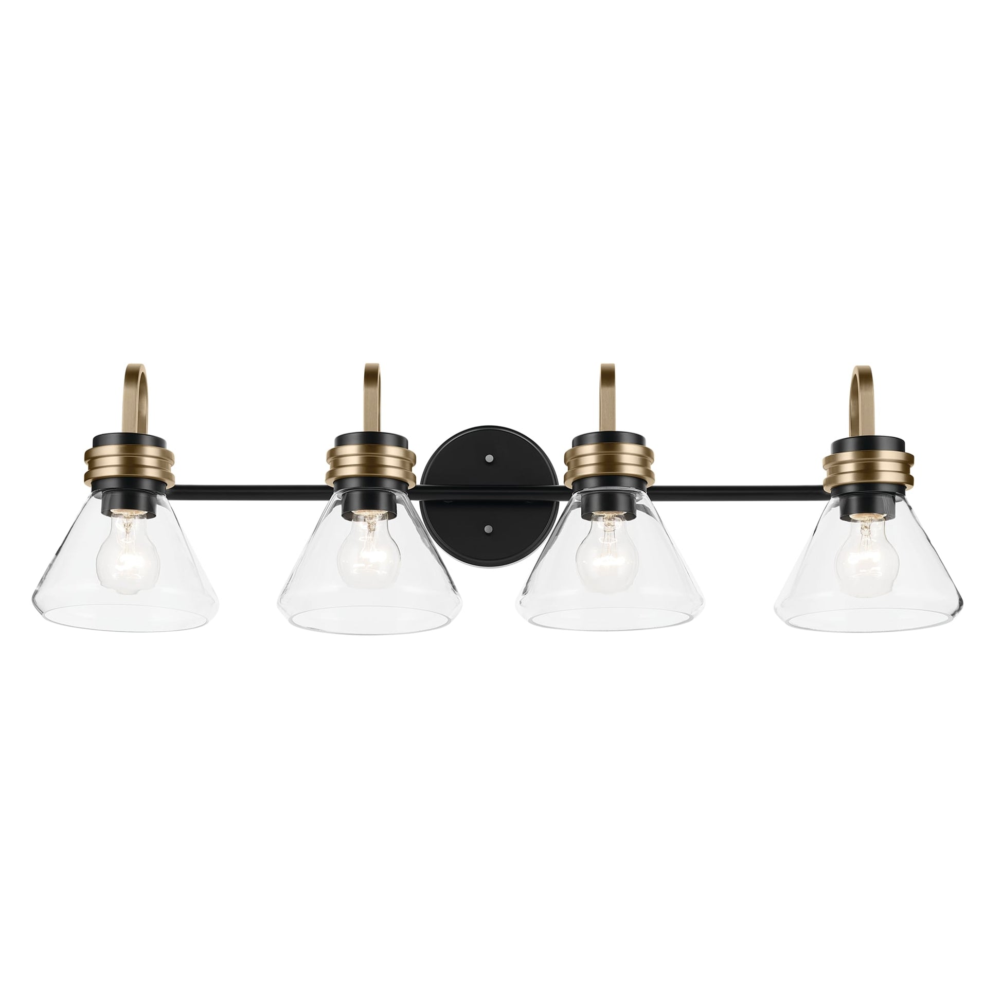 Kichler Farum 34-in 4 -Light Black Modern/contemporary Vanity light 6814547