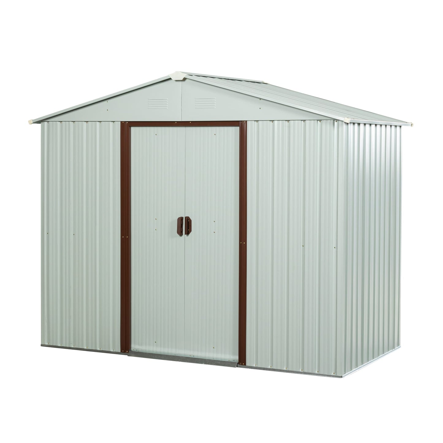 Kahomvis 8-ft x 4-ft Galvanized steel Storage Shed