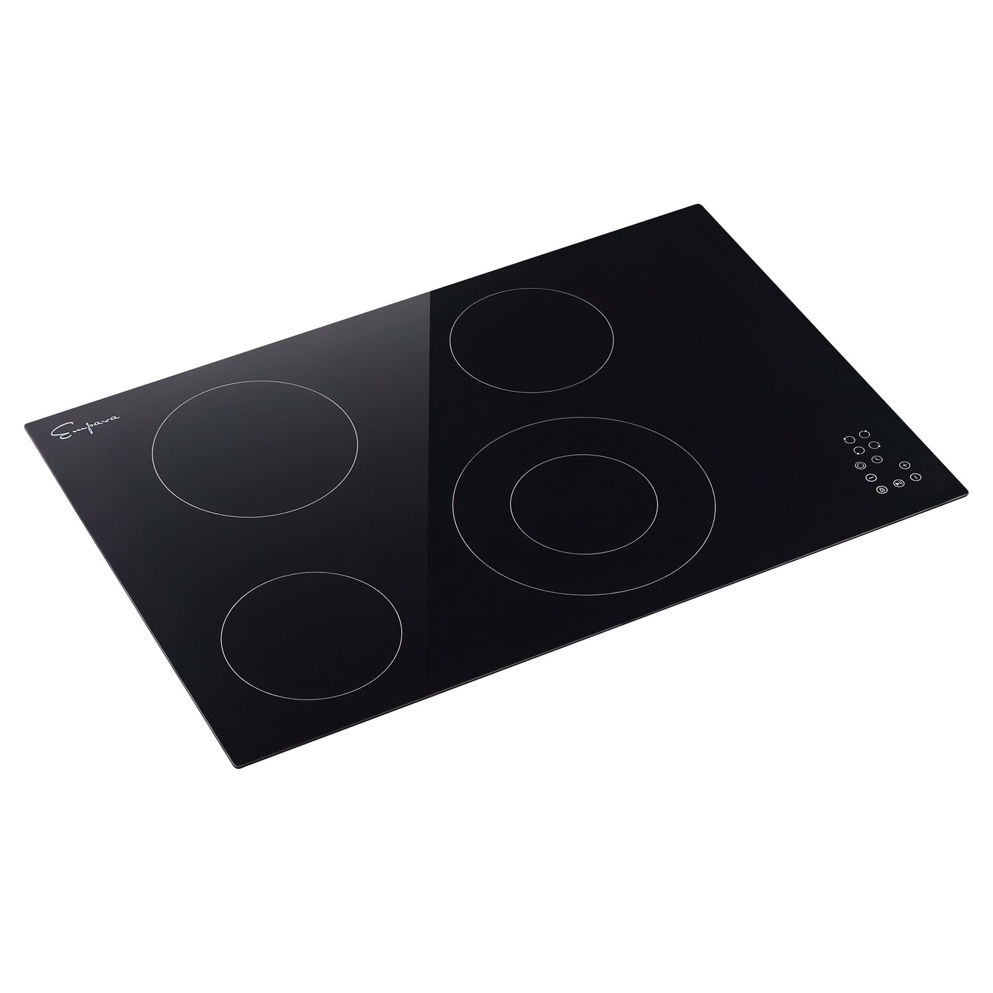 Empava 30-in 4 burners Smooth Surface (Radiant) Black Electric Cooktop