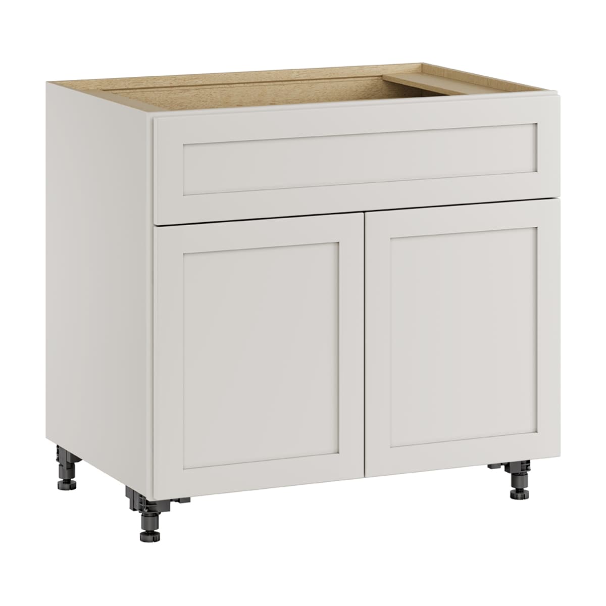 Whalen CLICK-IT Windsor Lane 36-in W x 34.5-in H x 24-in D Light Gray Birch Base Ready to assemble (RTA) Plywood Cabinet Raised Panel