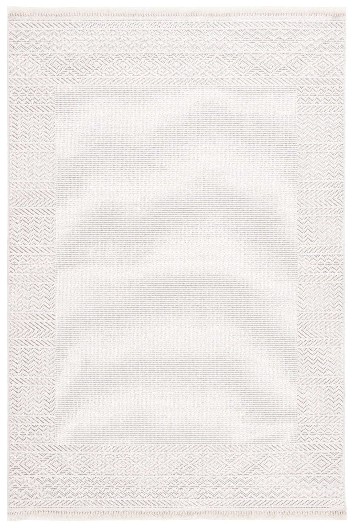 Safavieh 9 x 12 (ft) Loomed Ivory Rectangular Indoor Geometric Mid-Century Modern Pet Friendly Area rug