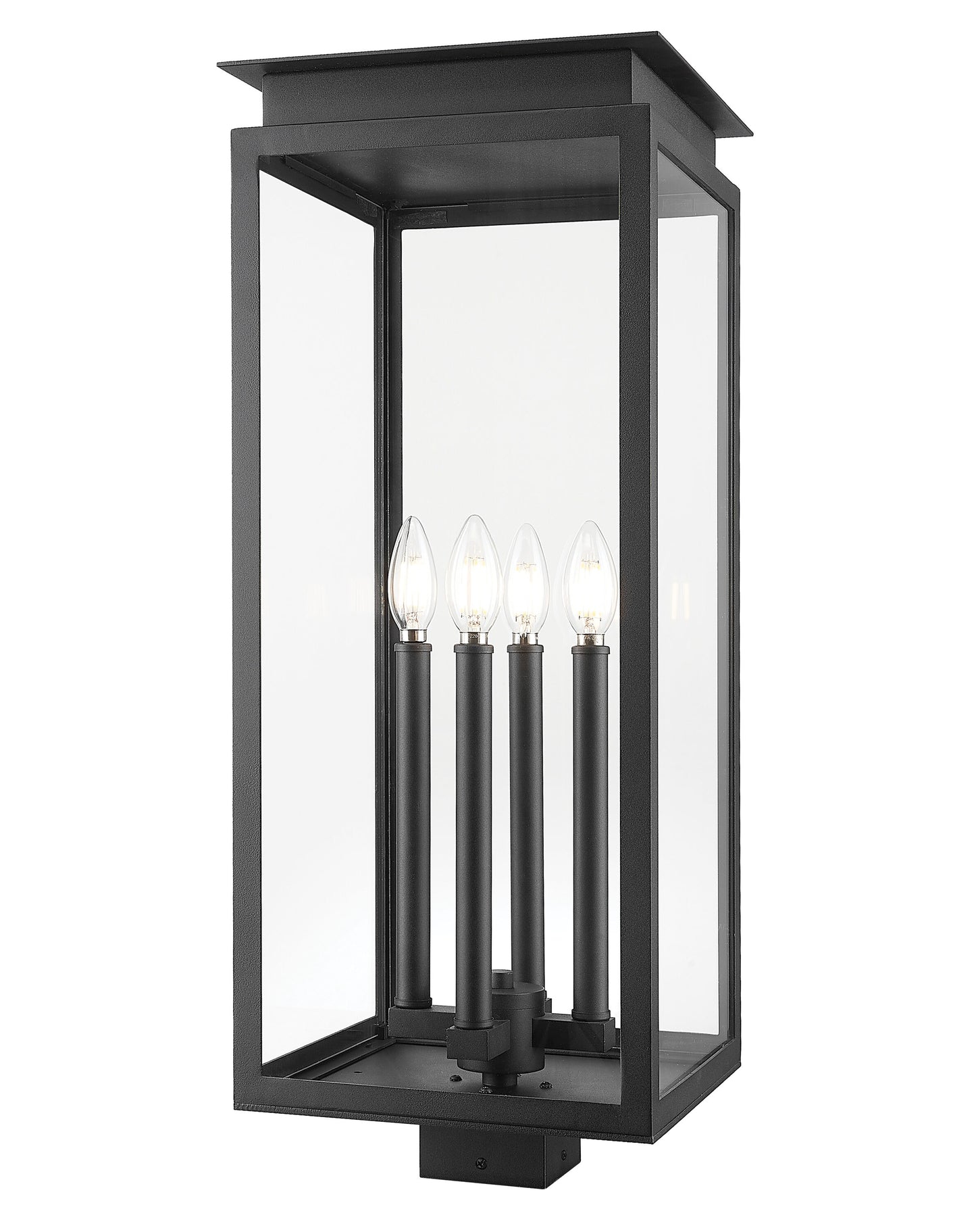 Z-Lite Nova 26.75-in Black Coastal Outdoor Light post lantern