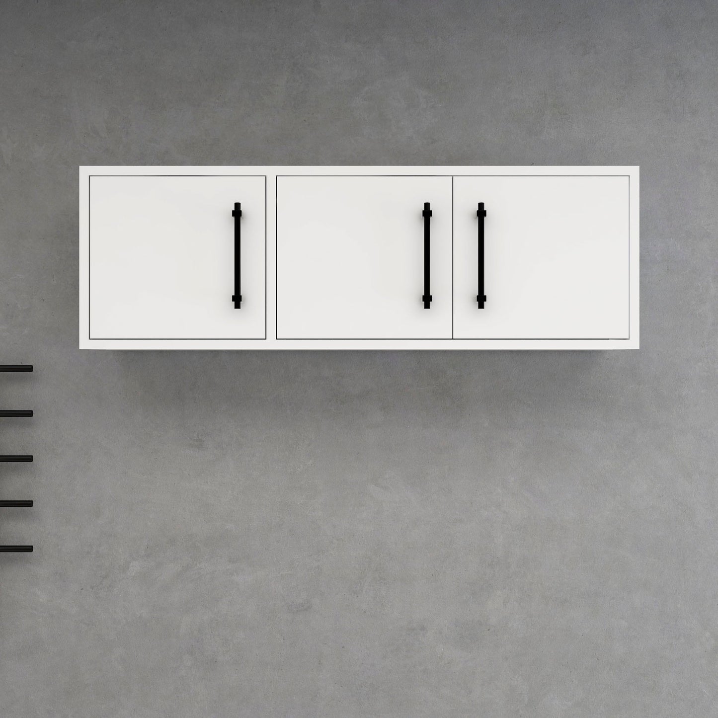 BV Better Vanity Victoria 42-in x 13.78-in x 11.8-in Gloss White / Left Side Door Soft Close Bathroom Wall Cabinet