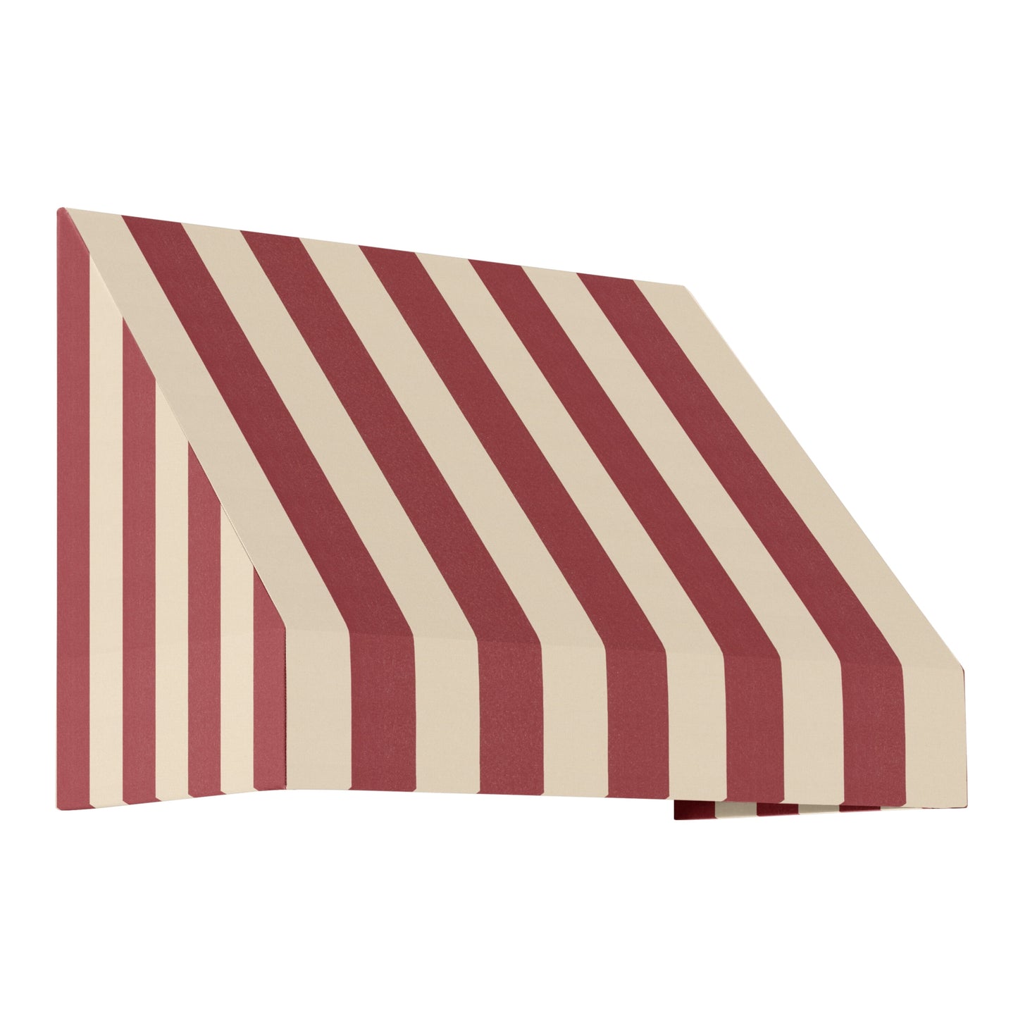 Awntech New Yorker 52.5-in Wide x 36-in Projection x 18-in Height Fabric Burgundy/Tan Stripe Striped Fixed Window/Door Awning