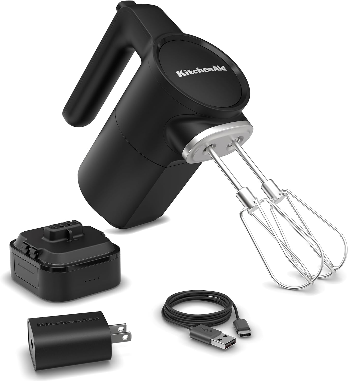 KitchenAid Go™ Cordless Hand Mixer - battery included, KHMR762, Black Matte
