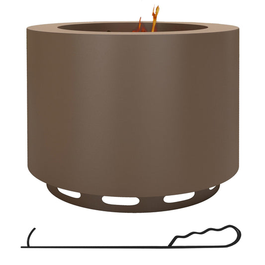 Bayfeve Smokeless Fire Pit 19-in W Steel Round Portable Wood-Burning Fire Pit