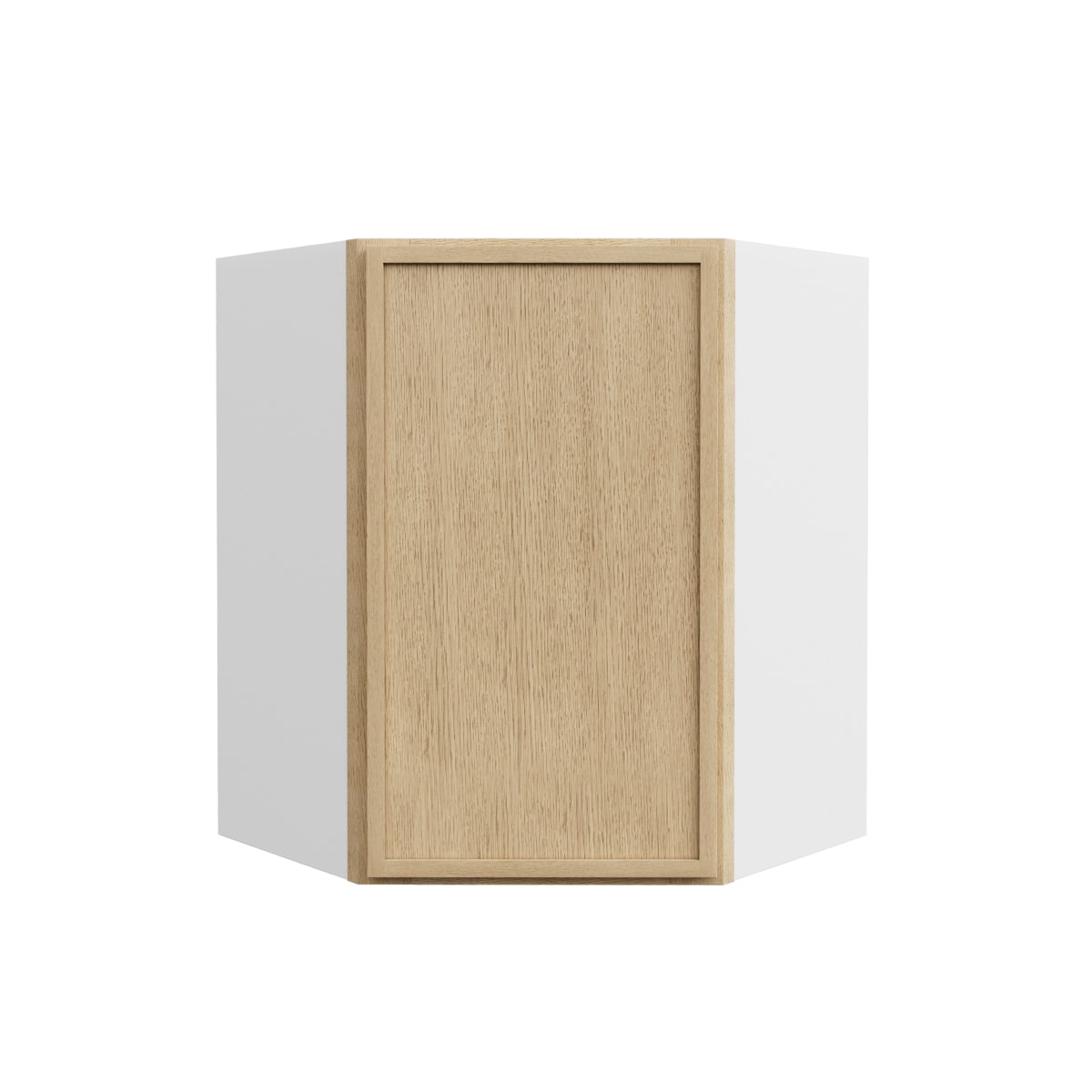 RELIABILT Webster 24-in W x 30-in H x 24-in D White Oak Diagonal Corner wall Ready to assemble (RTA) Plywood Cabinet Recessed Panel