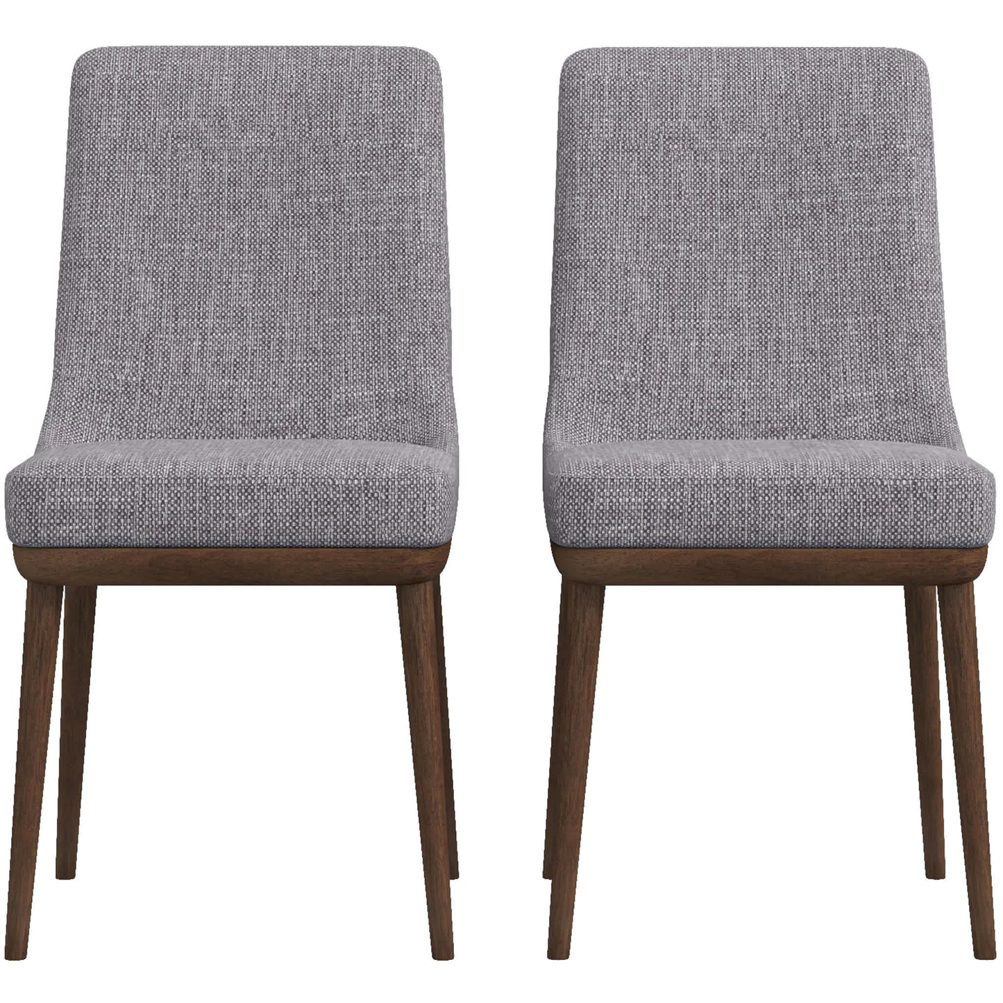 Vynxaria Chic Gray Dining Chairs Set of 2