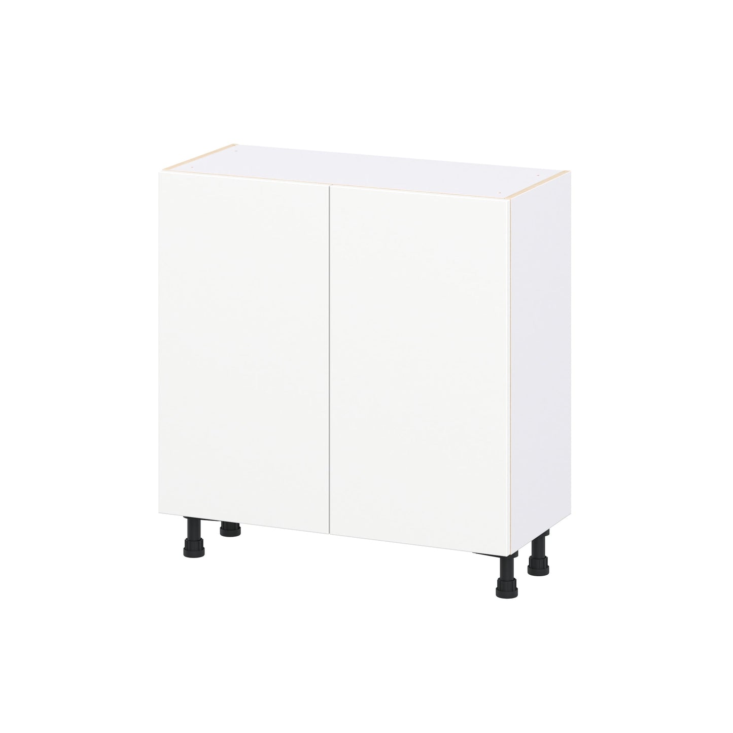 Hugo&Borg Lasalle 33-in W x 34.5-in H x 14-in D Bright White Slab Base Fully assembled Cabinet Flat Panel