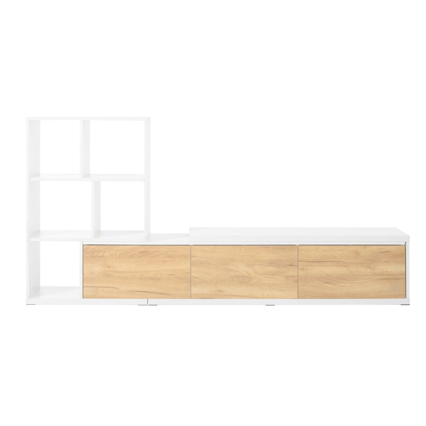 Dimakai Modern/Contemporary White TV stand ( Accommodates TVs up to 80-in )
