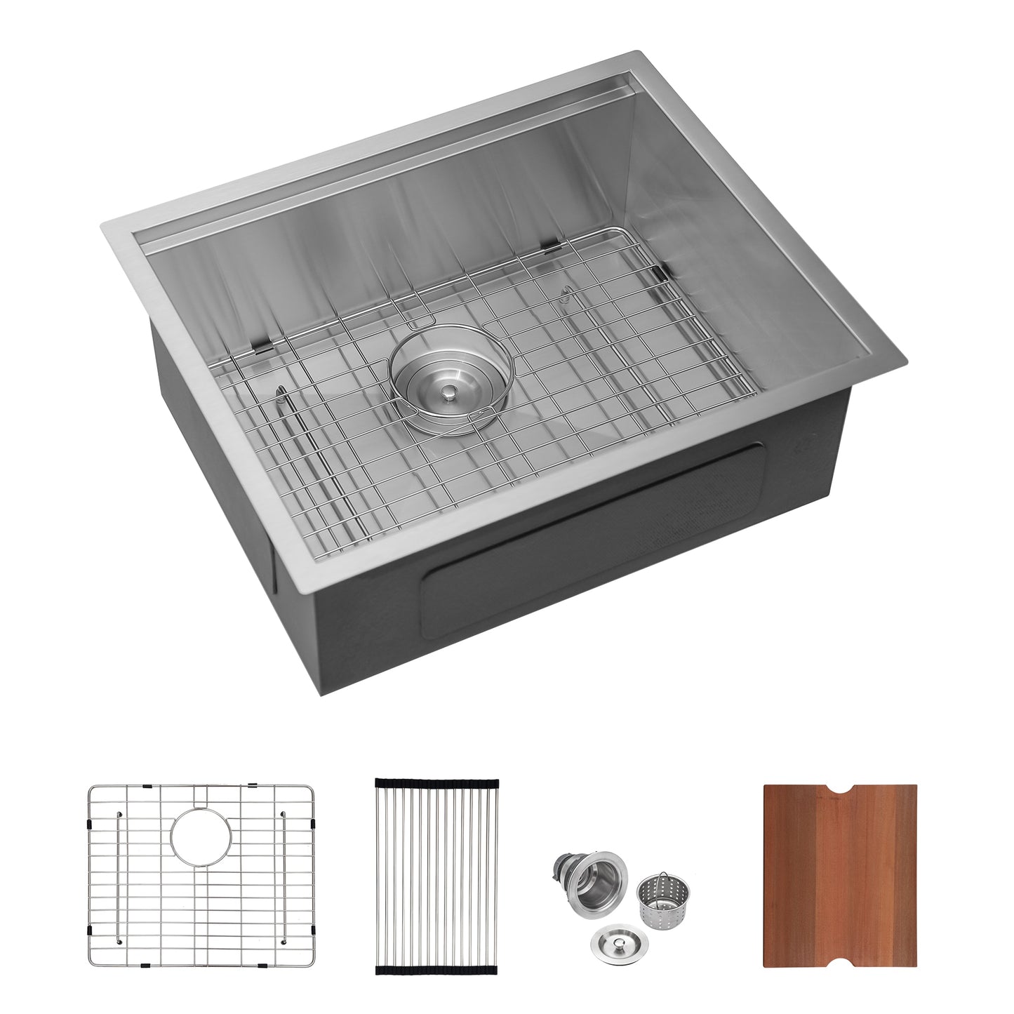 Tatayosi Laundry Workstation Sink 23x19x13 inch Undermount Workstation Laundry Utility Sink Deep Single Bowl 16 Gauge Stainless Steel Laundry Tub Sinks