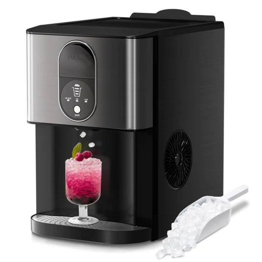 COWSAR 44-lb Ice Per day Nugget/Pebble Ice Maker ( Black Stainless Steel )