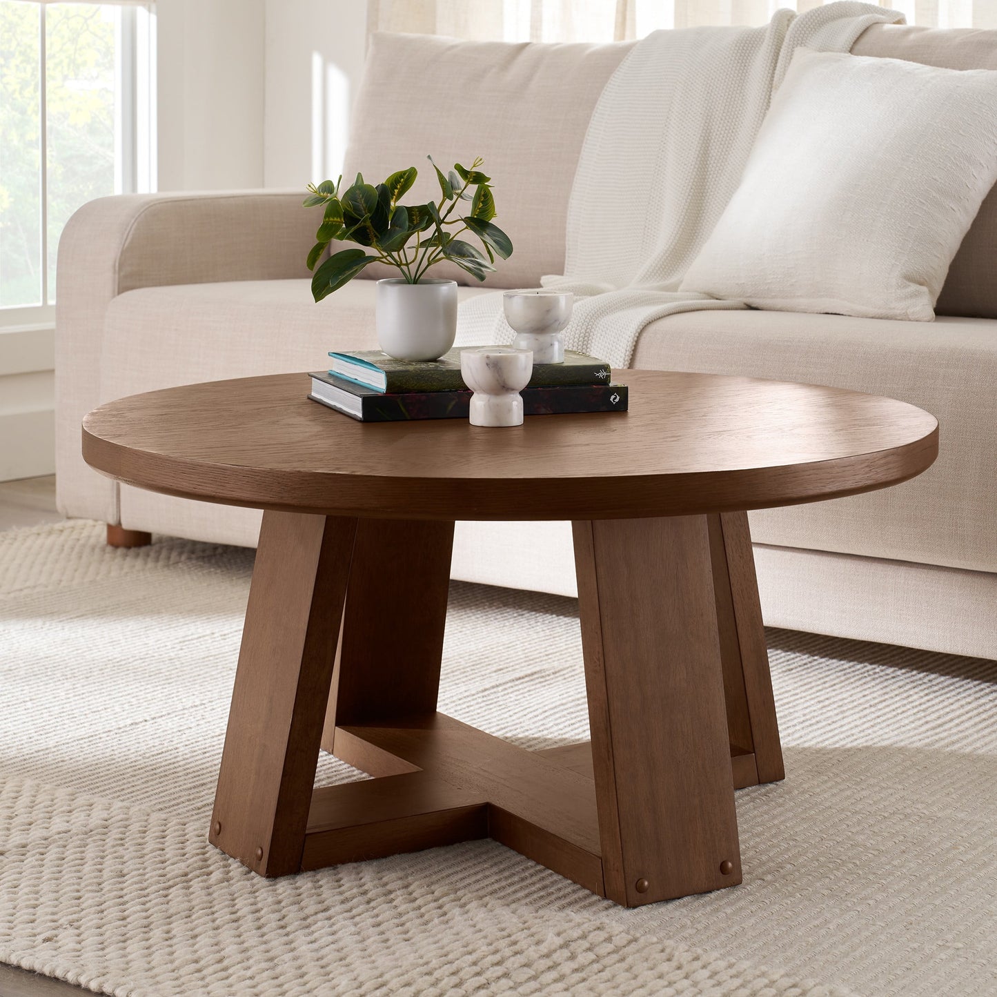 Better Homes & Gardens Ezra Coffee Table, Walnut finish