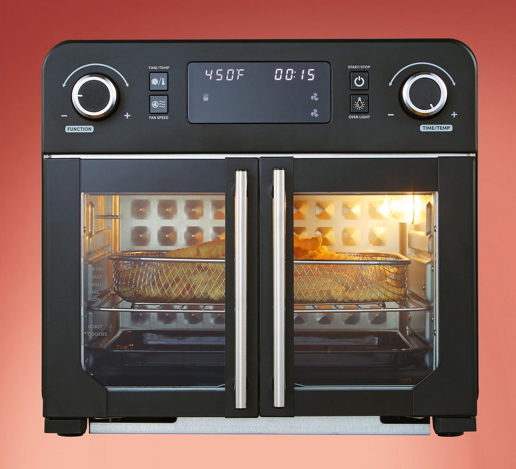 Elite Cuisine French Door 23 L Air Fryer Oven, Black