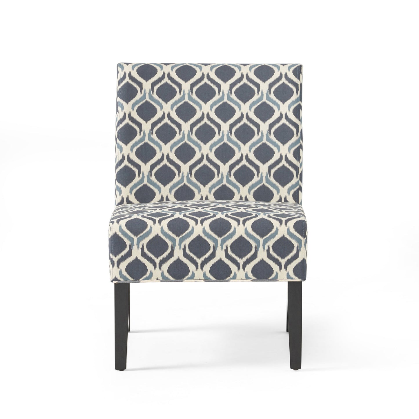 GDF Studio Shirley Indoor Contemporary Fabric Slipper Accent Chair, Navy