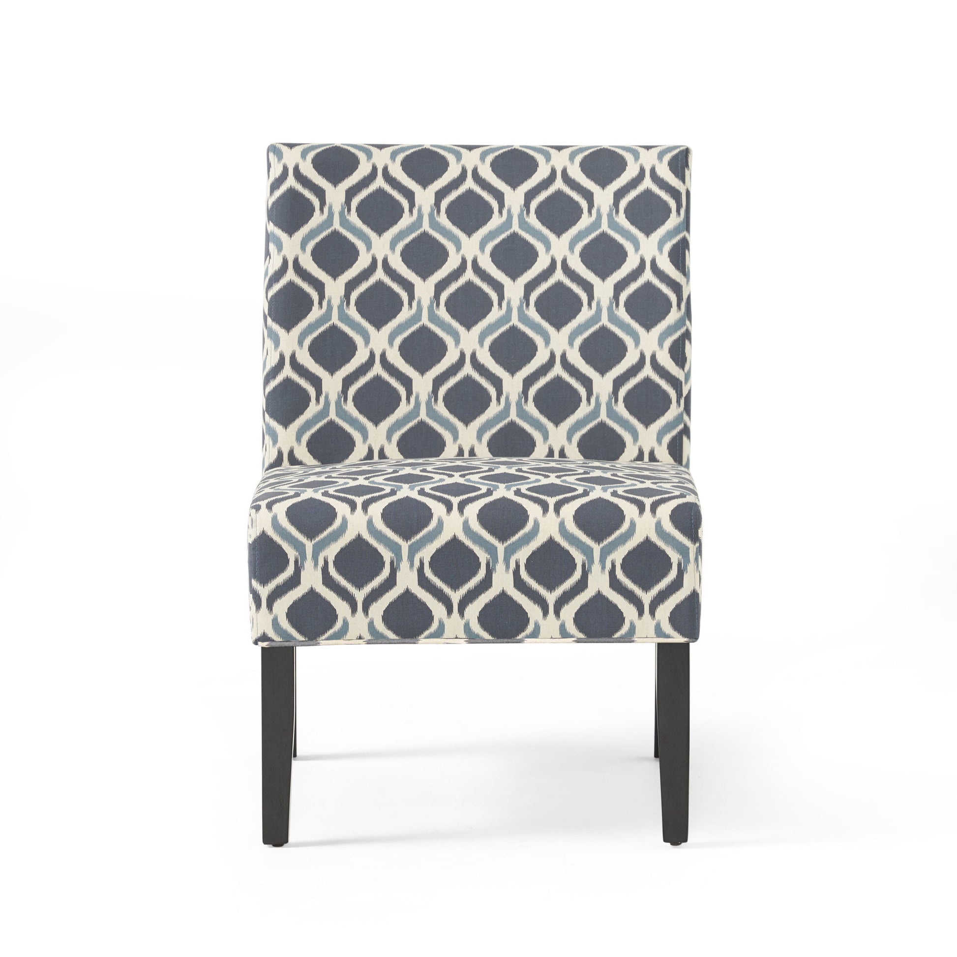 GDF Studio Shirley Indoor Contemporary Fabric Slipper Accent Chair, Navy