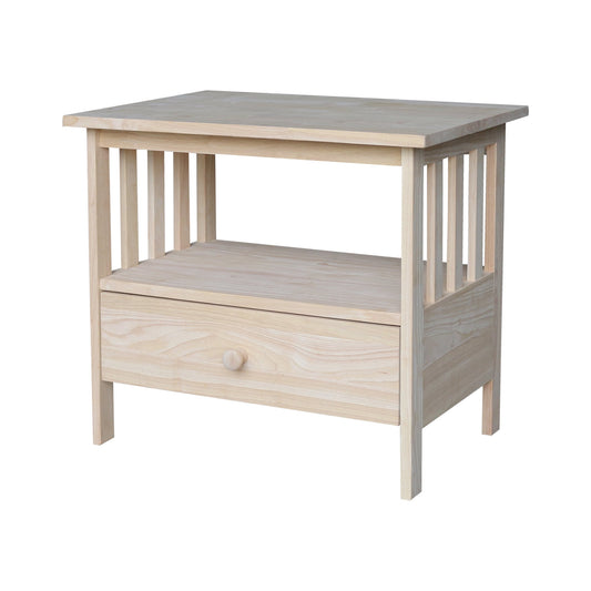 International Concepts Solid Wood Mission TV Stand in Unfinished