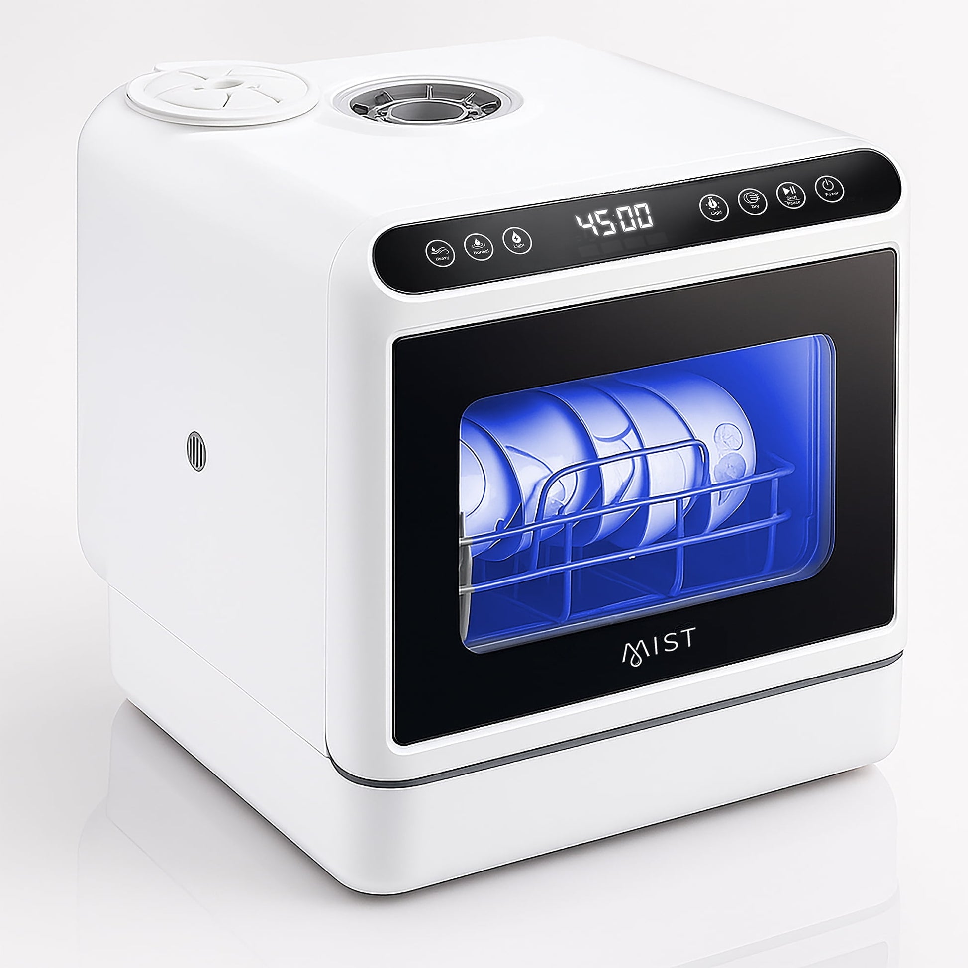 Portable Countertop Dishwasher with 4 Washing Programs and 360° Dual Spray