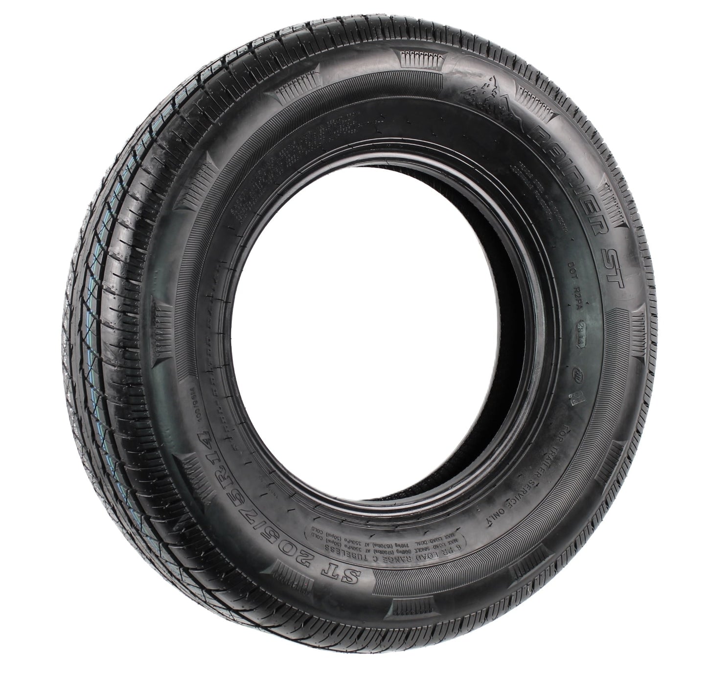 eCustomrim ST205/75R14 Steel Belted Radial Trailer Tire Load Range C 1760# 6 Year Warranty