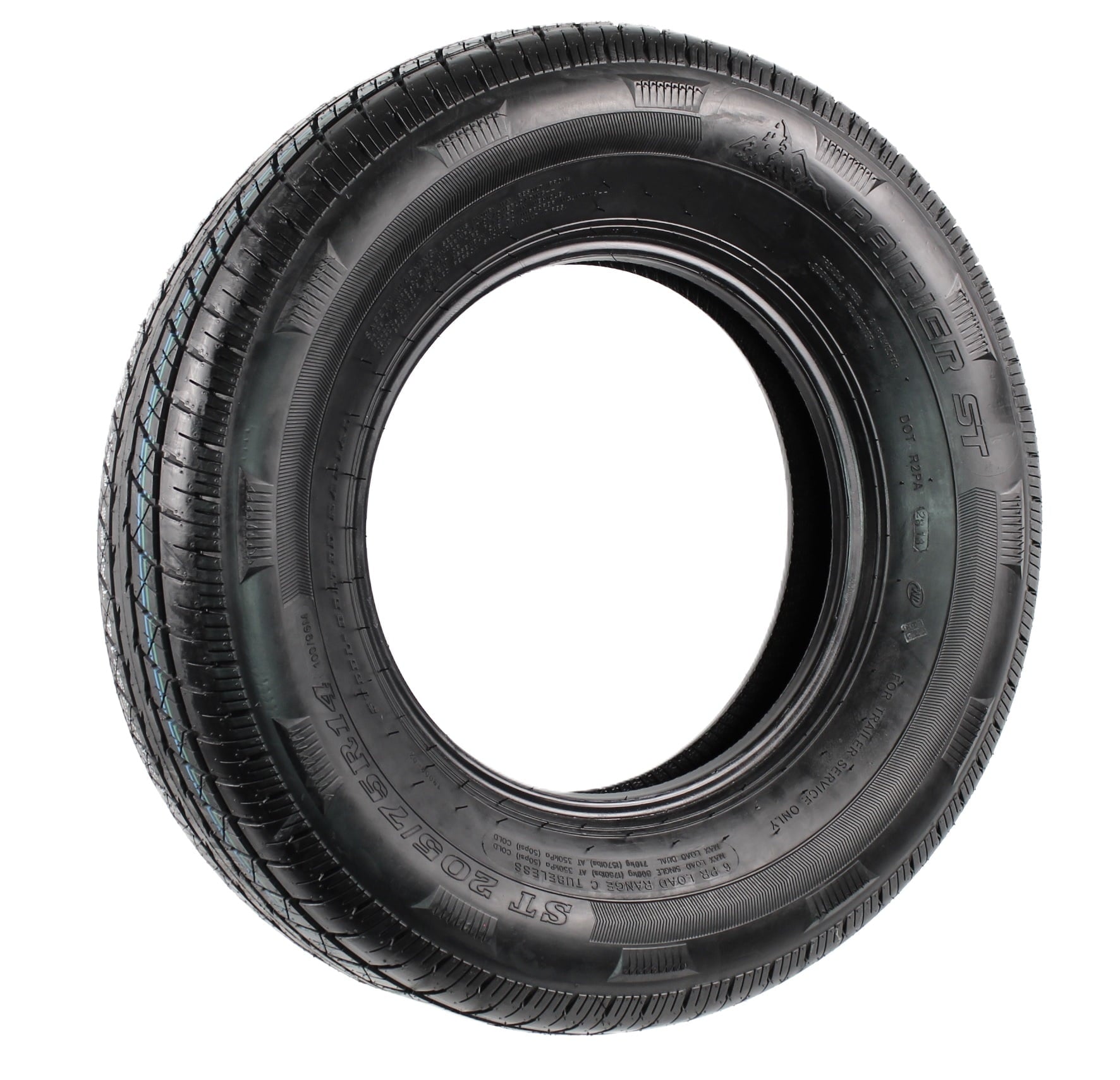 eCustomrim ST205/75R14 Steel Belted Radial Trailer Tire Load Range C 1760# 6 Year Warranty
