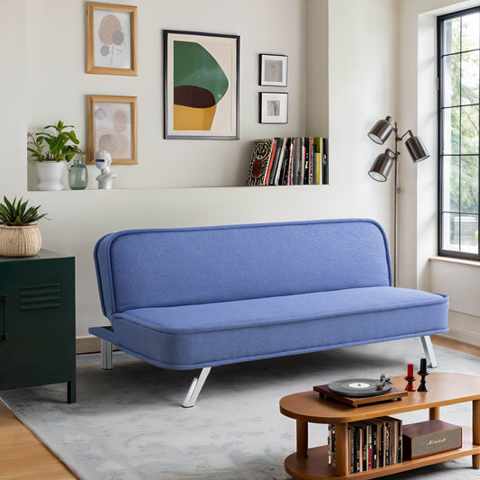 Serta Toronto Modern Convertible Sofa, Blue Woven Fabric