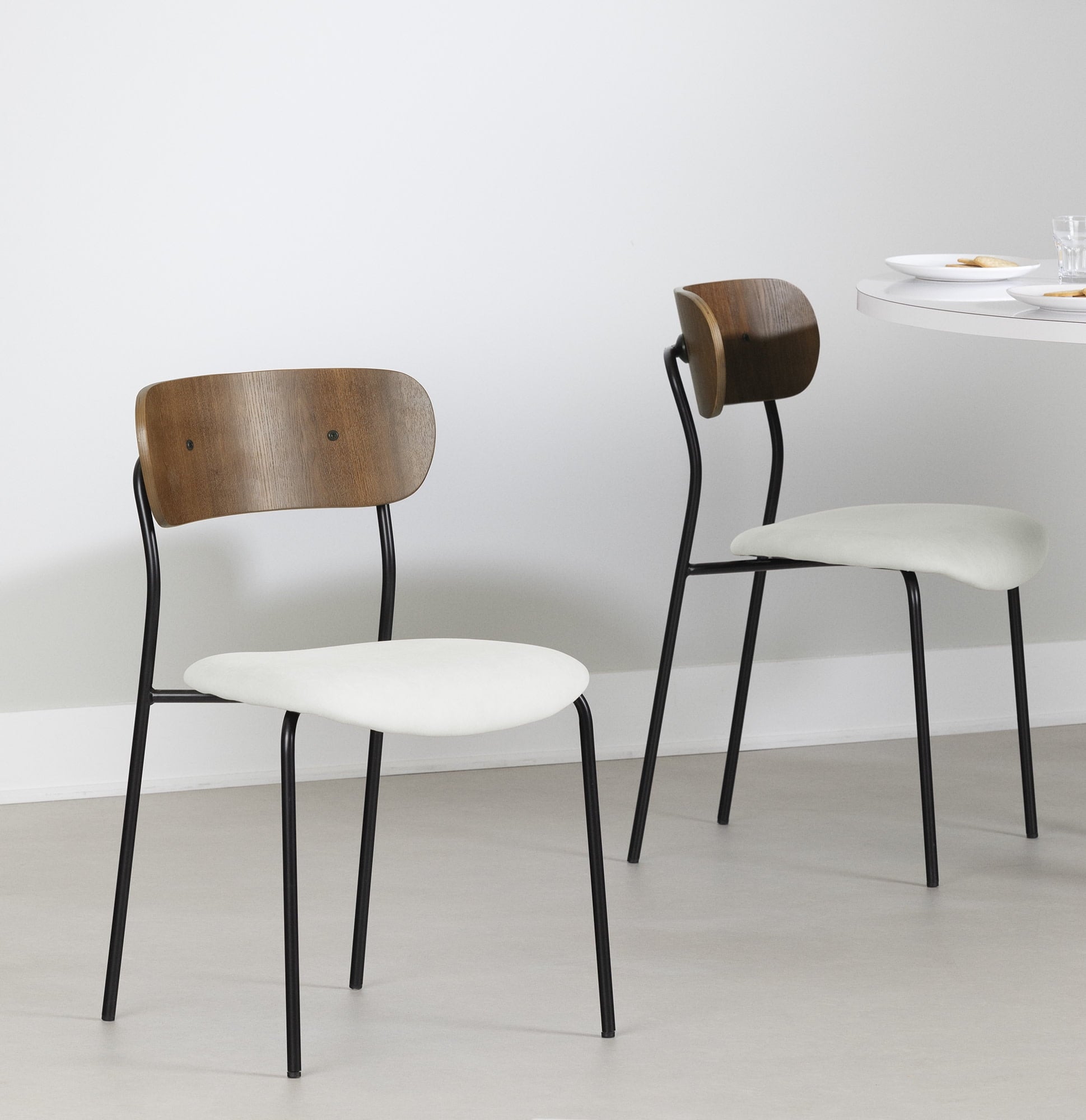 South Shore Hype, Mid-century Glam Chair,  White