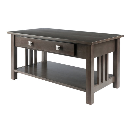 Winsome Wood Stafford Coffee Table, Oyster Gray