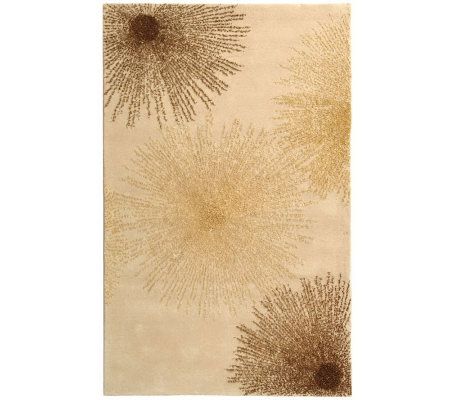 Soho 5' x 8' Abstract Handtufted Wool/Viscose Blend Rug