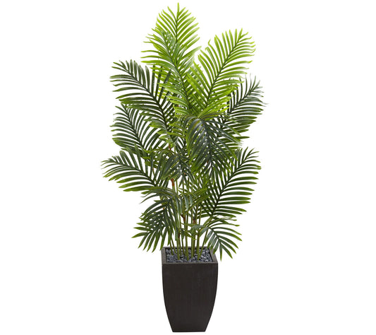 5.5' Paradise Palm Tree in Square Planter by Nearly Natural