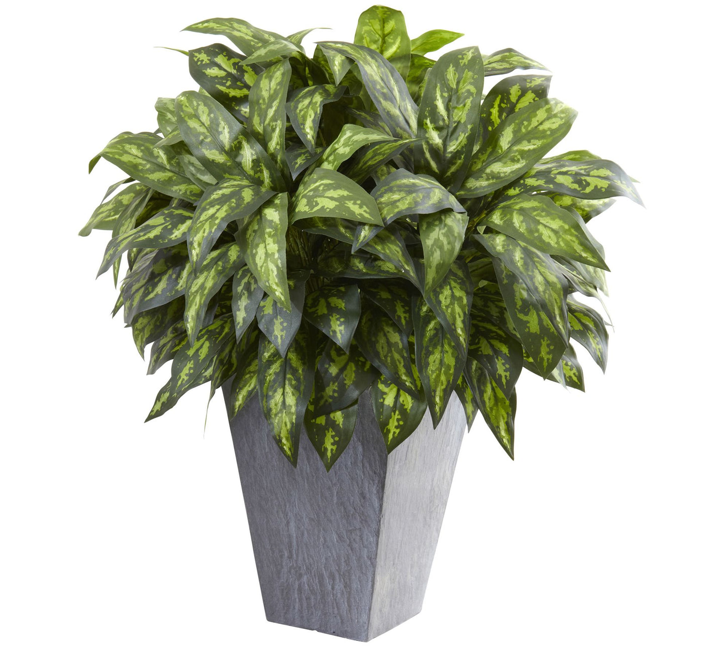 37" Silver King w/Slate Planter by Nearly Natural