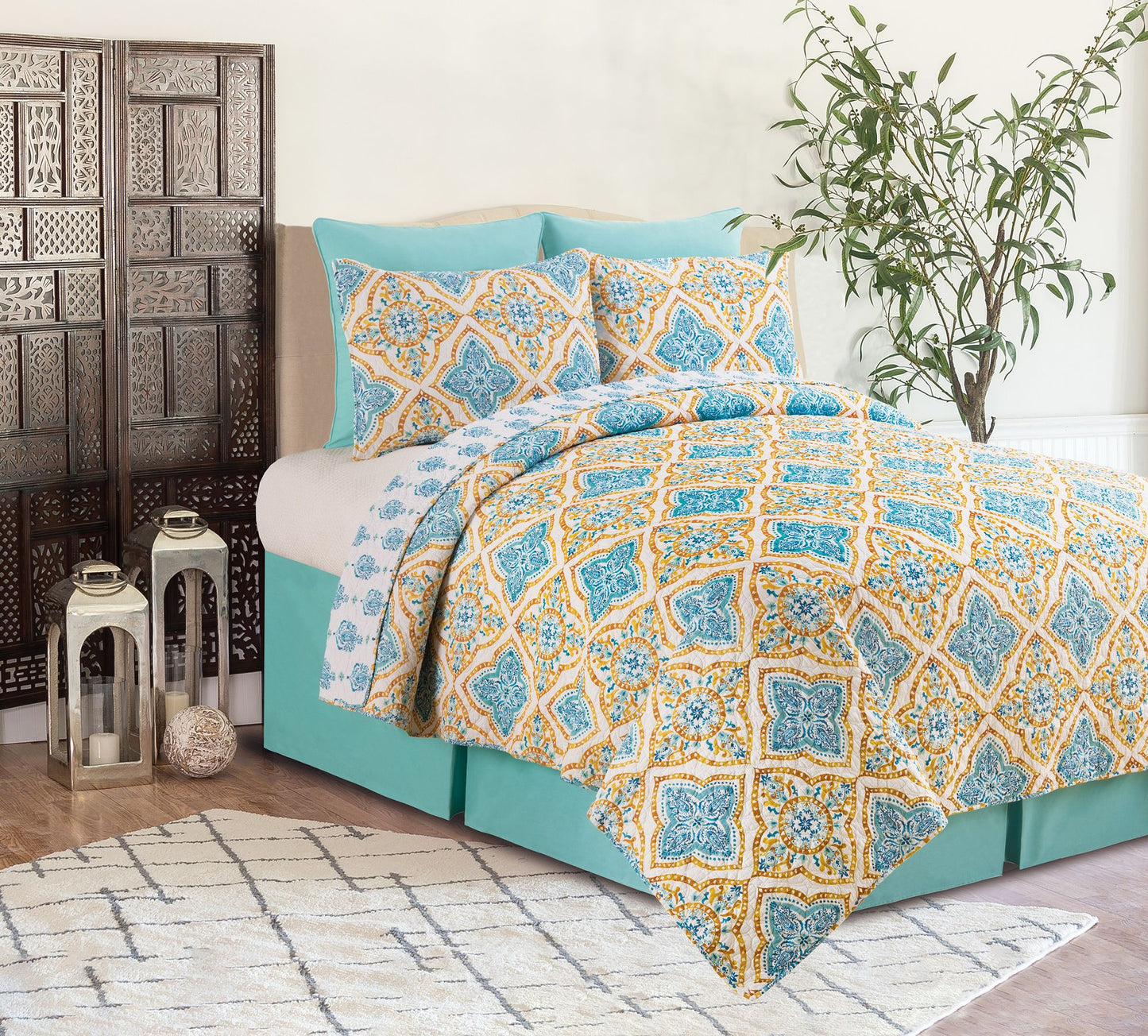 C&F Home Terrace Medallion Twin Quilt Set
