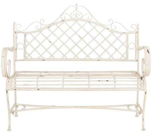 Abner Wrought Iron Outdoor Garden Bench by Safavieh