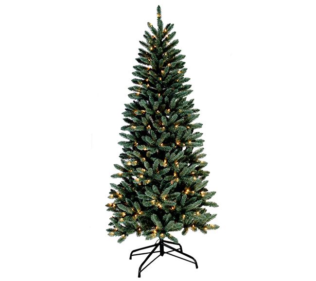 6.5' Slim Blue Spruce Prelit Tree by Santa's Workshop