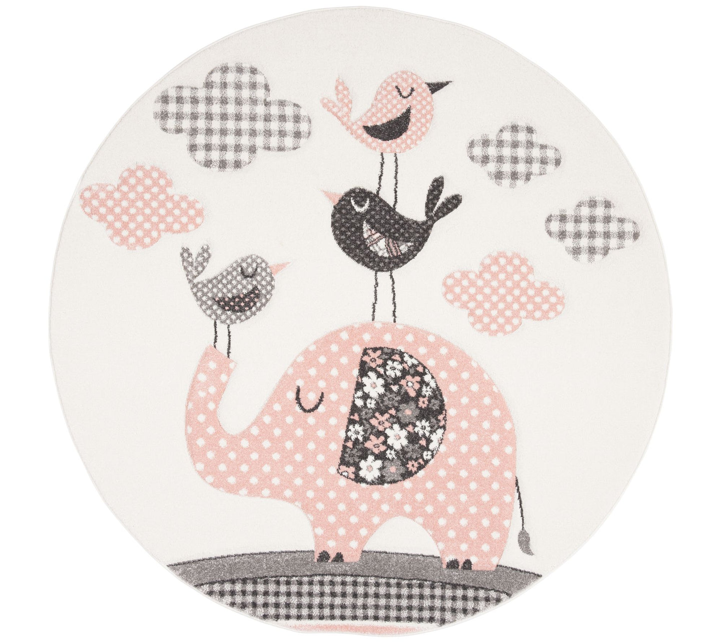 Carousel Kids 127 Collection 6'-7" X 6'-7" Round Rug