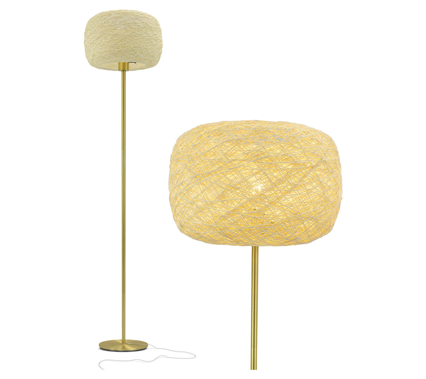 Brightech Rowan 66" Gold LED Floor Lamp