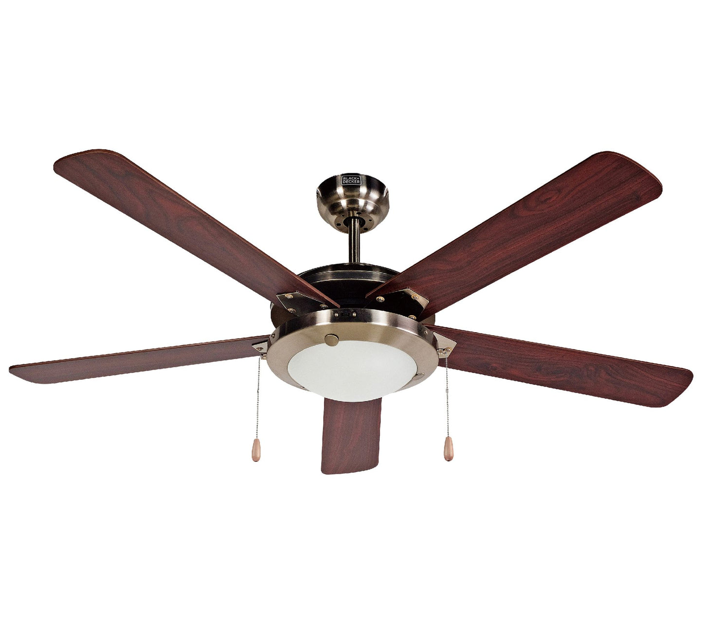 BLACK+DECKER 52 in. Ceiling Fa n with Pull Cha in,Brown