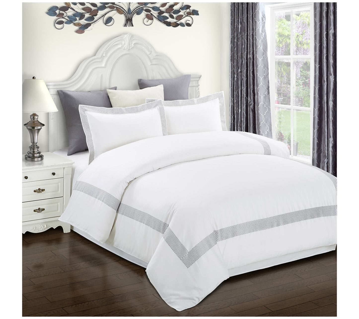 Superior Glenmont Cotton 3-Piece Duvet Cover Se, King/Cal.KG