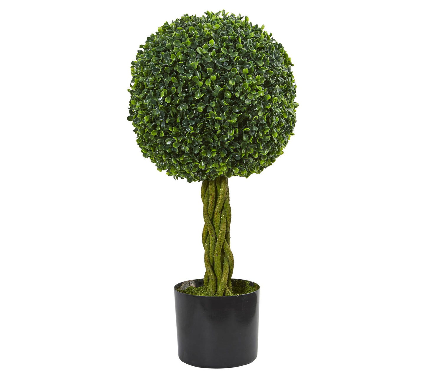 Nearly Natural 2' Boxwood Ball with Woven Trunk UV