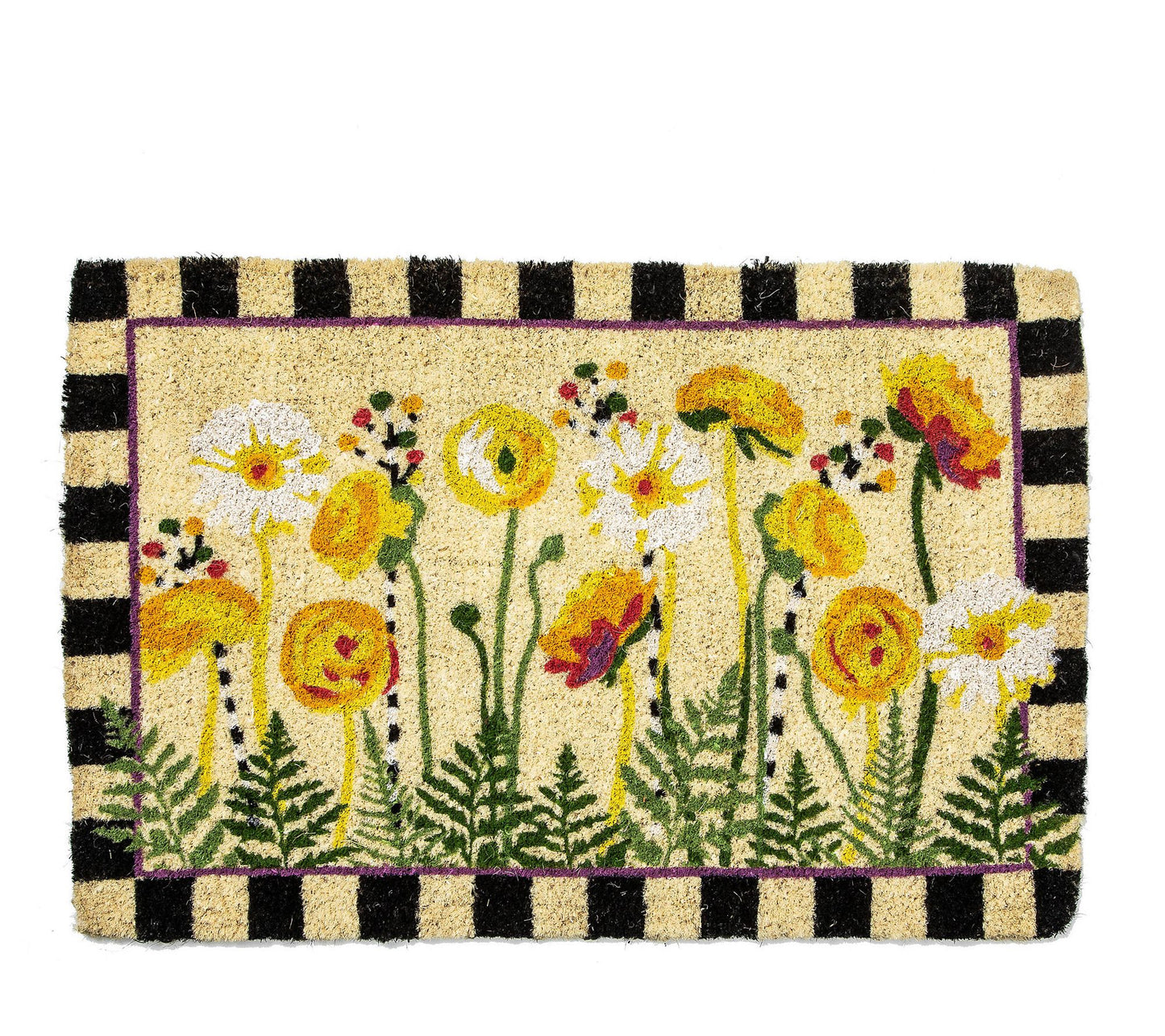 MacKenzie-Childs Everything Is Coming Up Daisies Entrance Mat