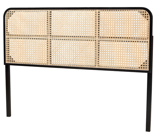 bali & pari Lainer Bayur Wood and Rattan QueenHeadboard