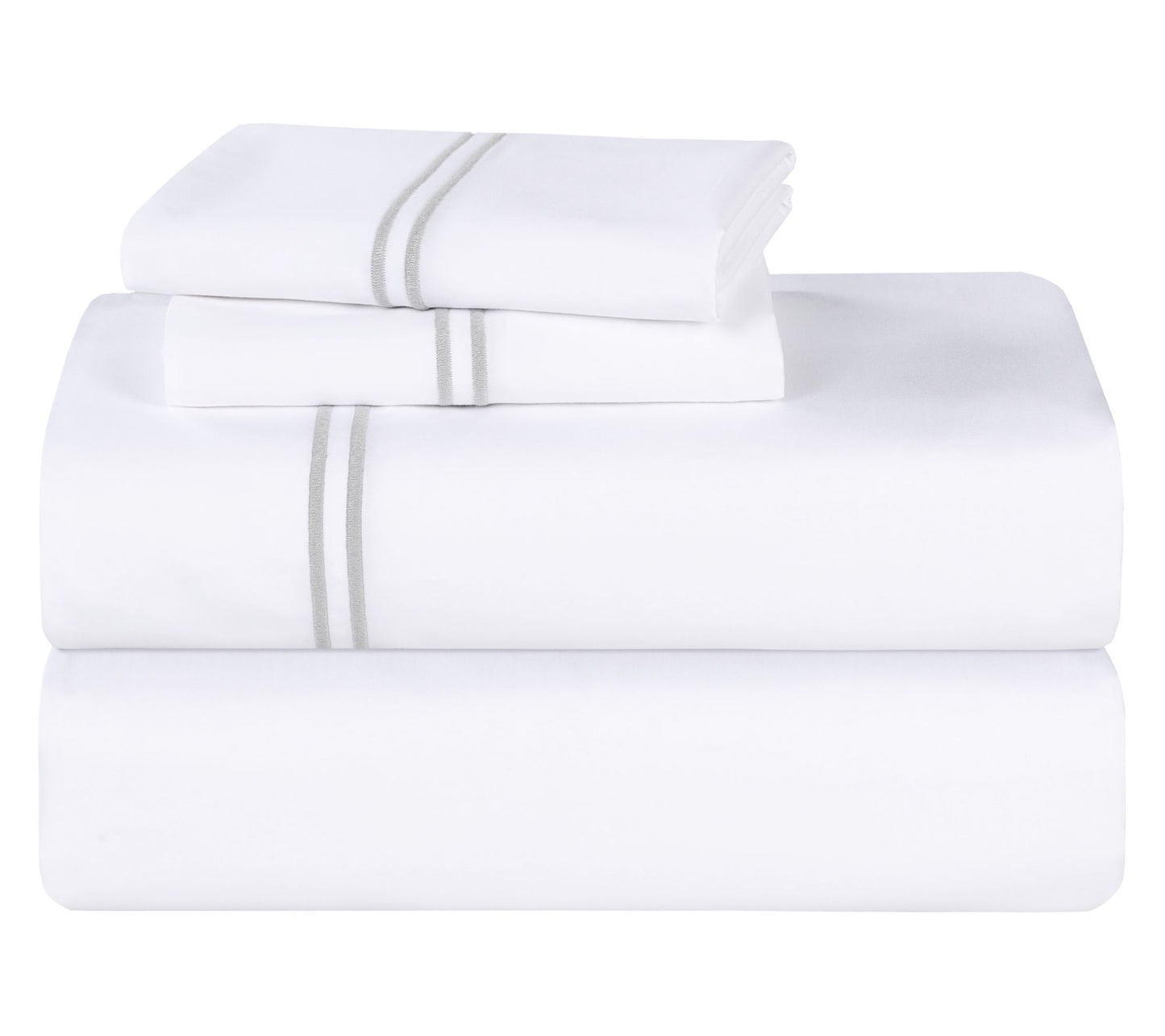 Superior Fieldstone Cotton Embroidered Bed Sheet Set-King