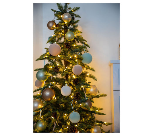 5' Illuminated LED Tree with Pinecones by Lauren McBride