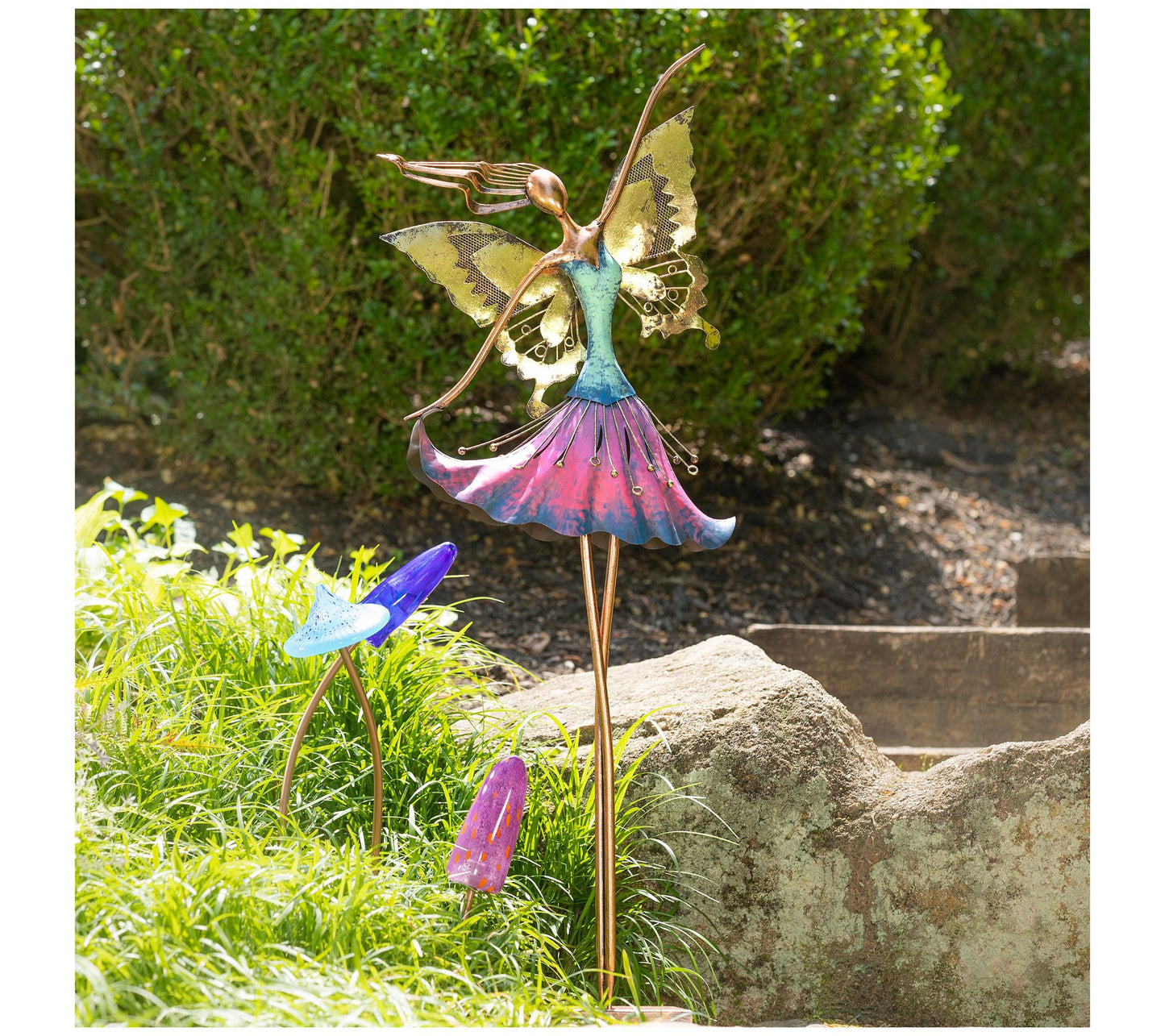 Evergreen Oversized Metal Dancing Fairy GardenStatue